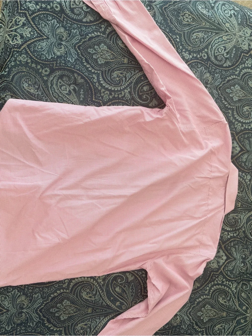 Banana Republic Men's Pink Micro-Check Dress Shirt